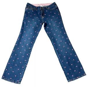 Lilly Pulitzer Vintage Embroidered Pink Whale Jeans
